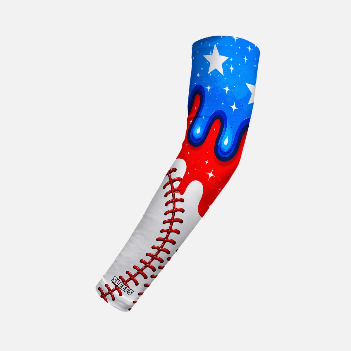 USA Baseball Patriot Stitch Kids Arm Sleeve: Red/White/Blue / Slim