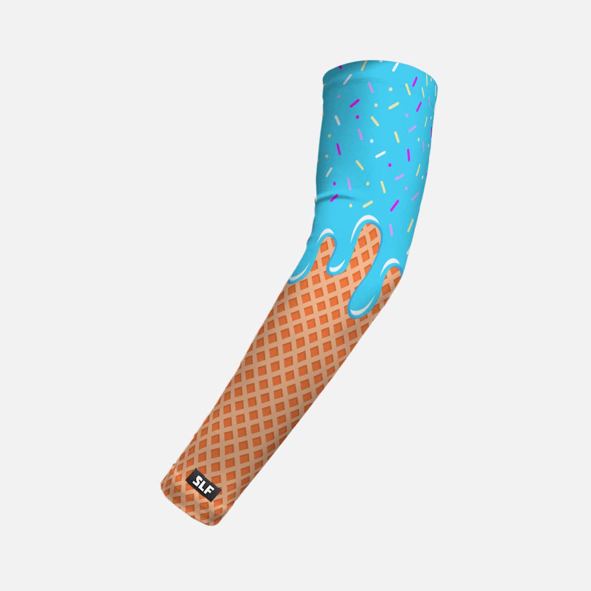 Ice Cream Cone Kids Arm Sleeve: Light Blue / Slim