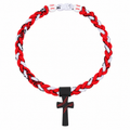 Triple Play Baseball Cross Necklace
