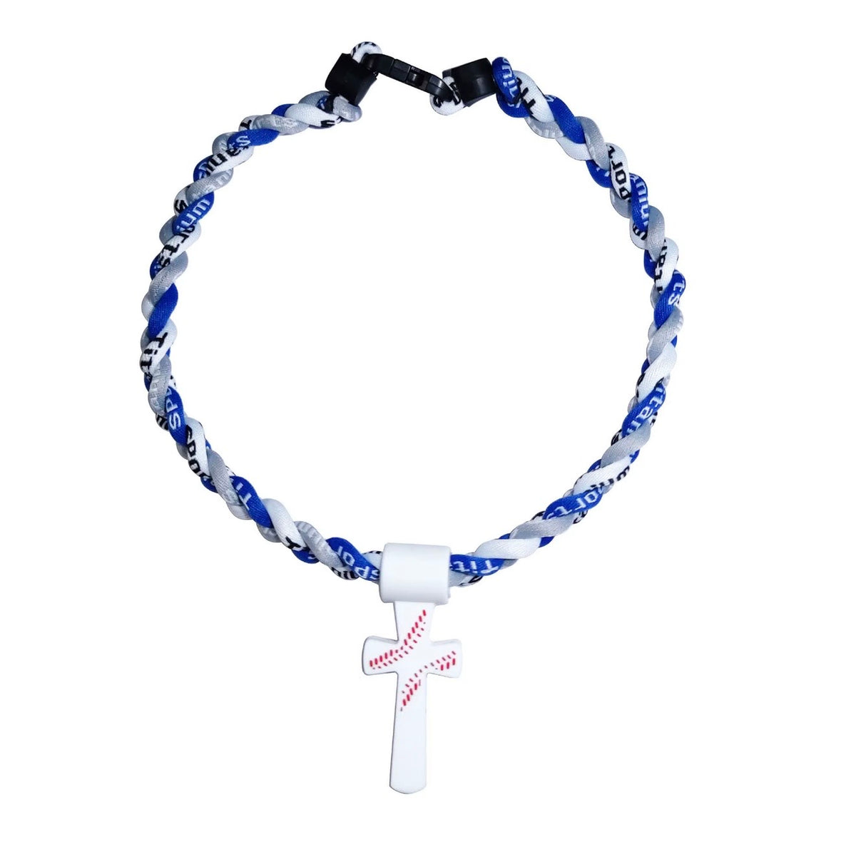 Triple Play Baseball Cross Necklace