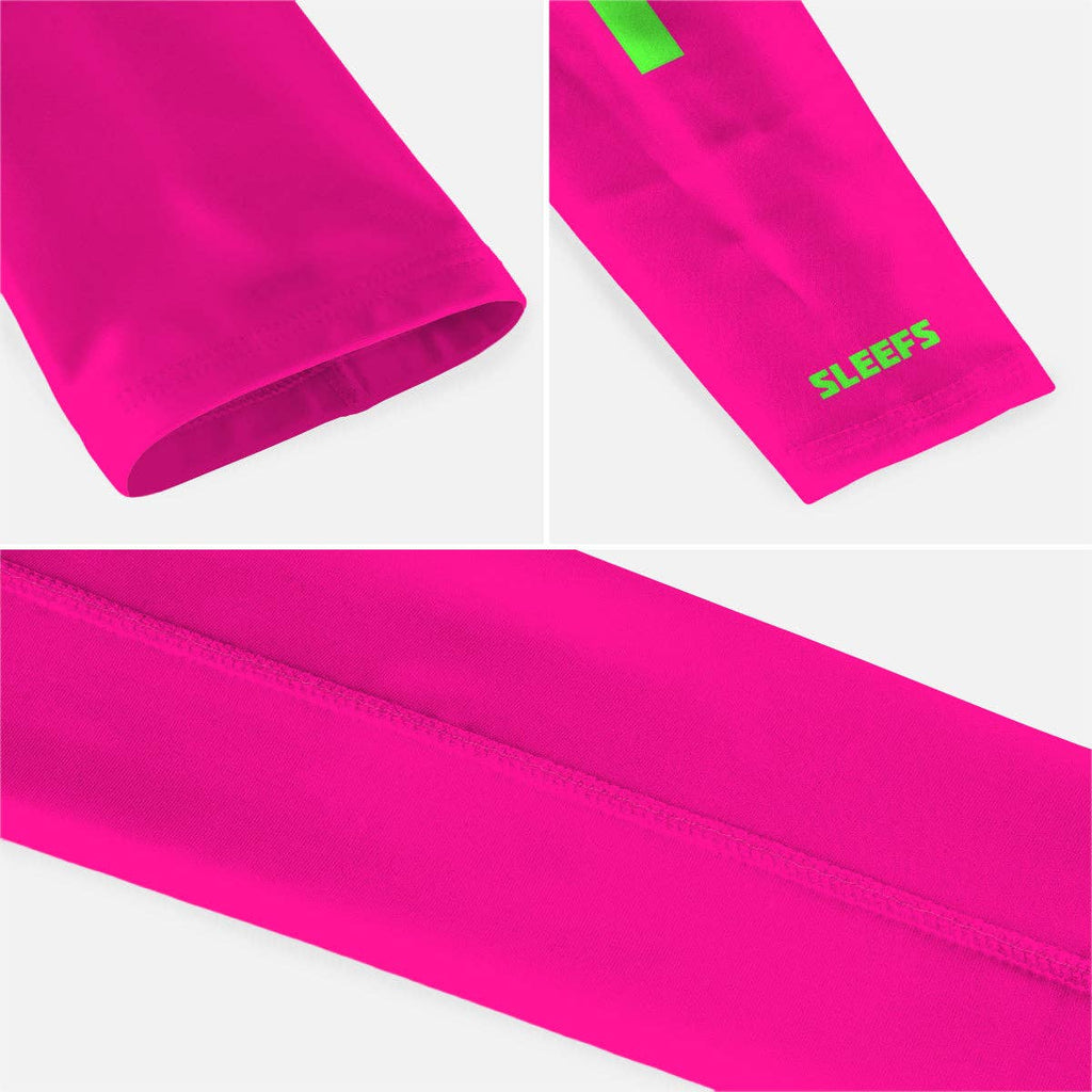 Faith Cross Hyper Pink Kids Arm Sleeve: Husky