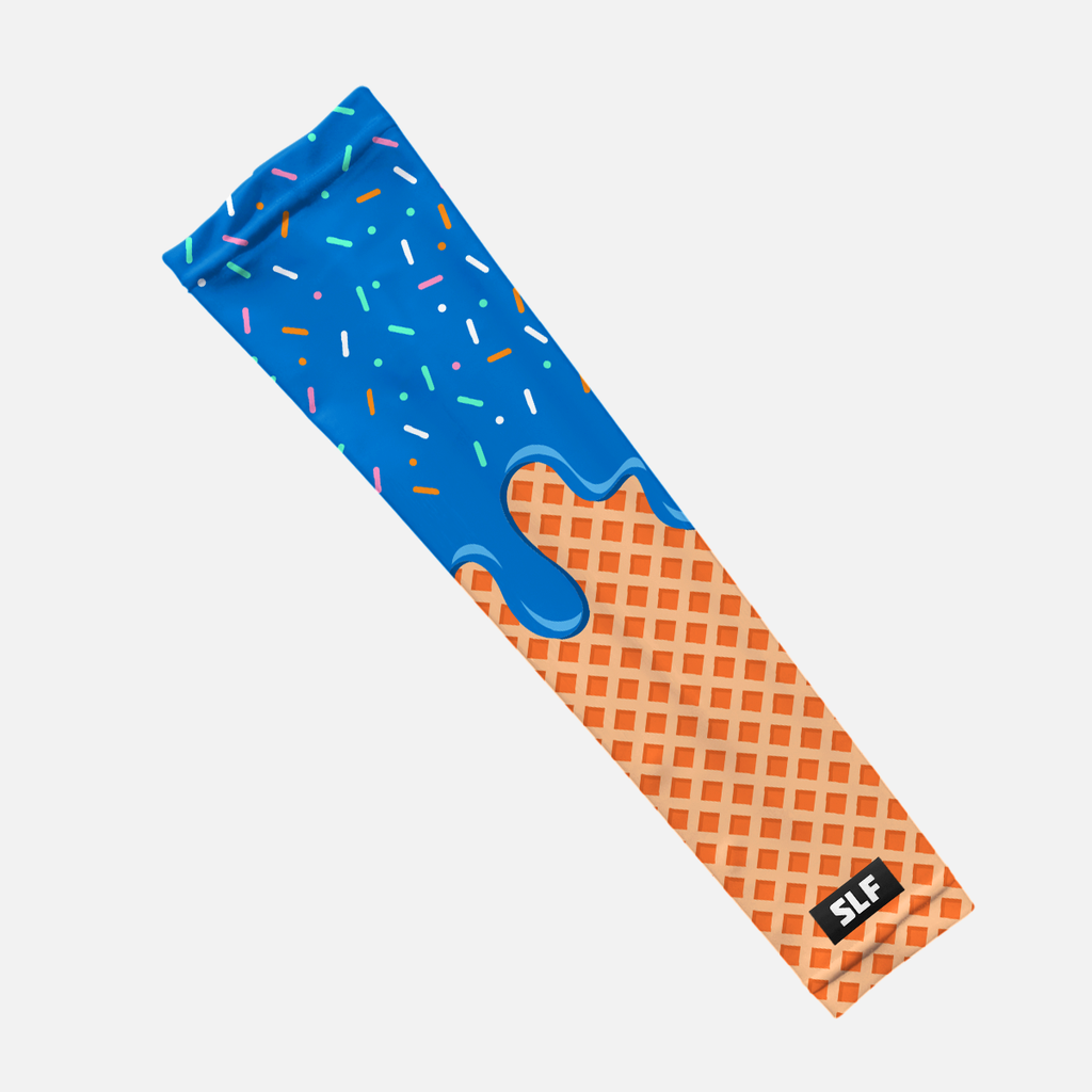 Ice Cream Cone Kids Arm Sleeve: Light Blue / Slim