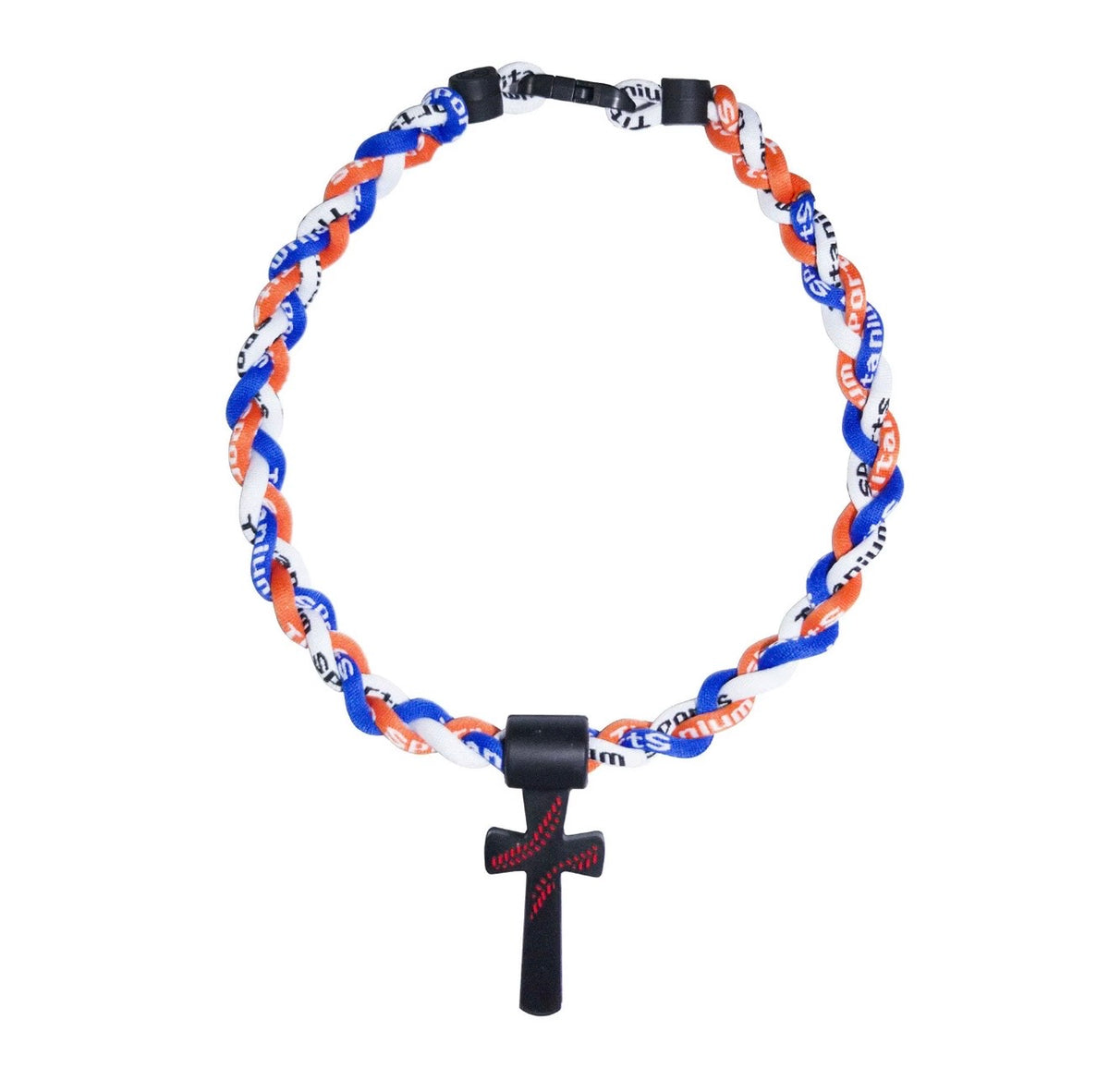 Triple Play Baseball Cross Necklace