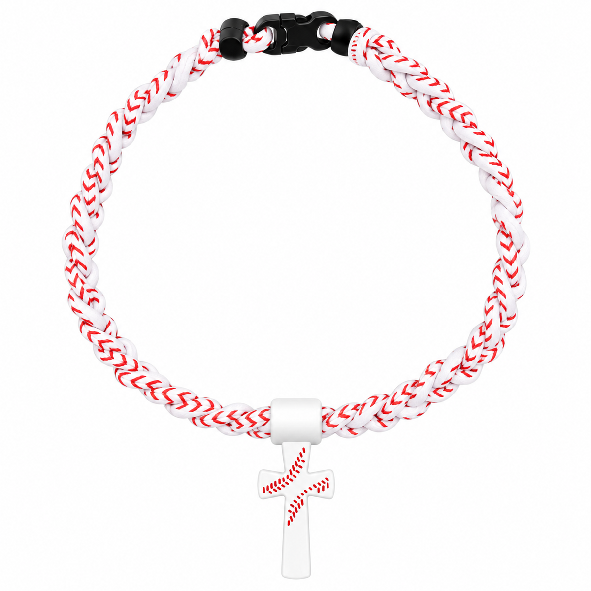 Triple Play Baseball Cross Necklace