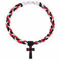Triple Play Baseball Cross Necklace