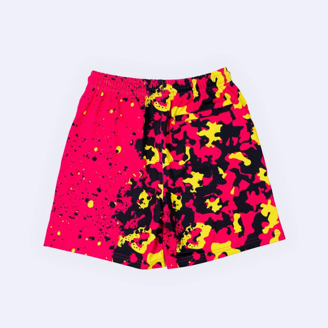 PARTY TIME YOUTH MESH SHORTS - PINK V2