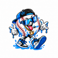 Baseball Dude Sticker