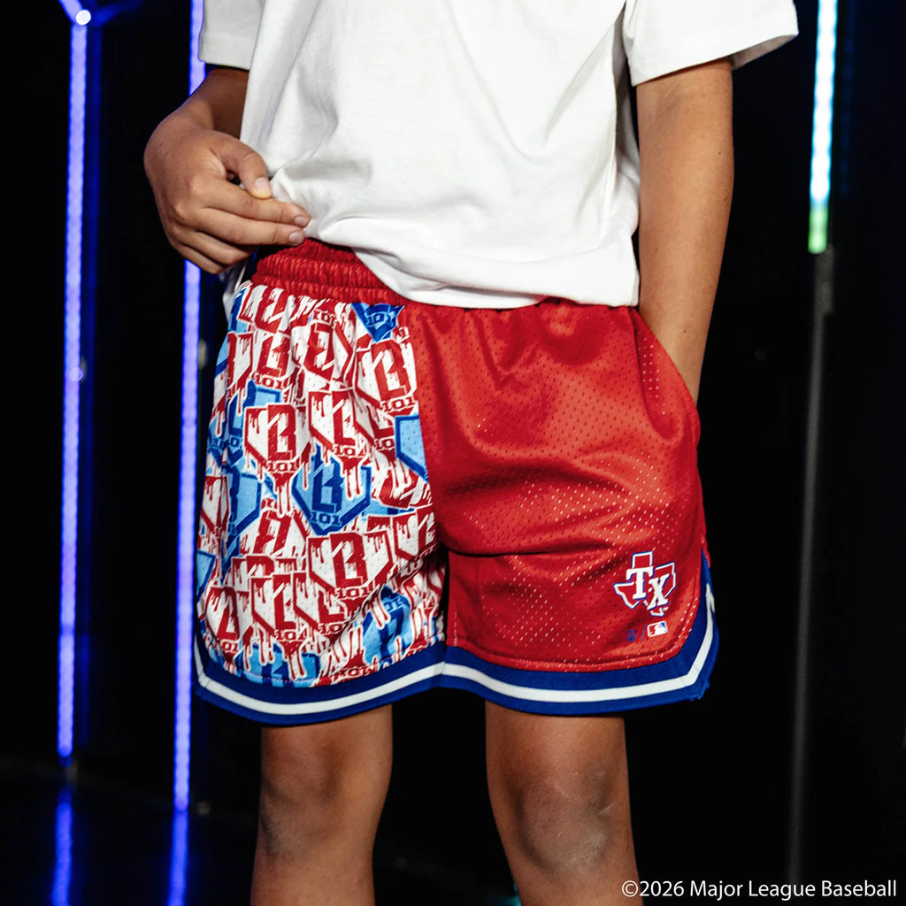 Texas Rangers Sticker Youth Court Shorts