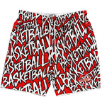 “Basketball" Graffiti - Shorts - Red