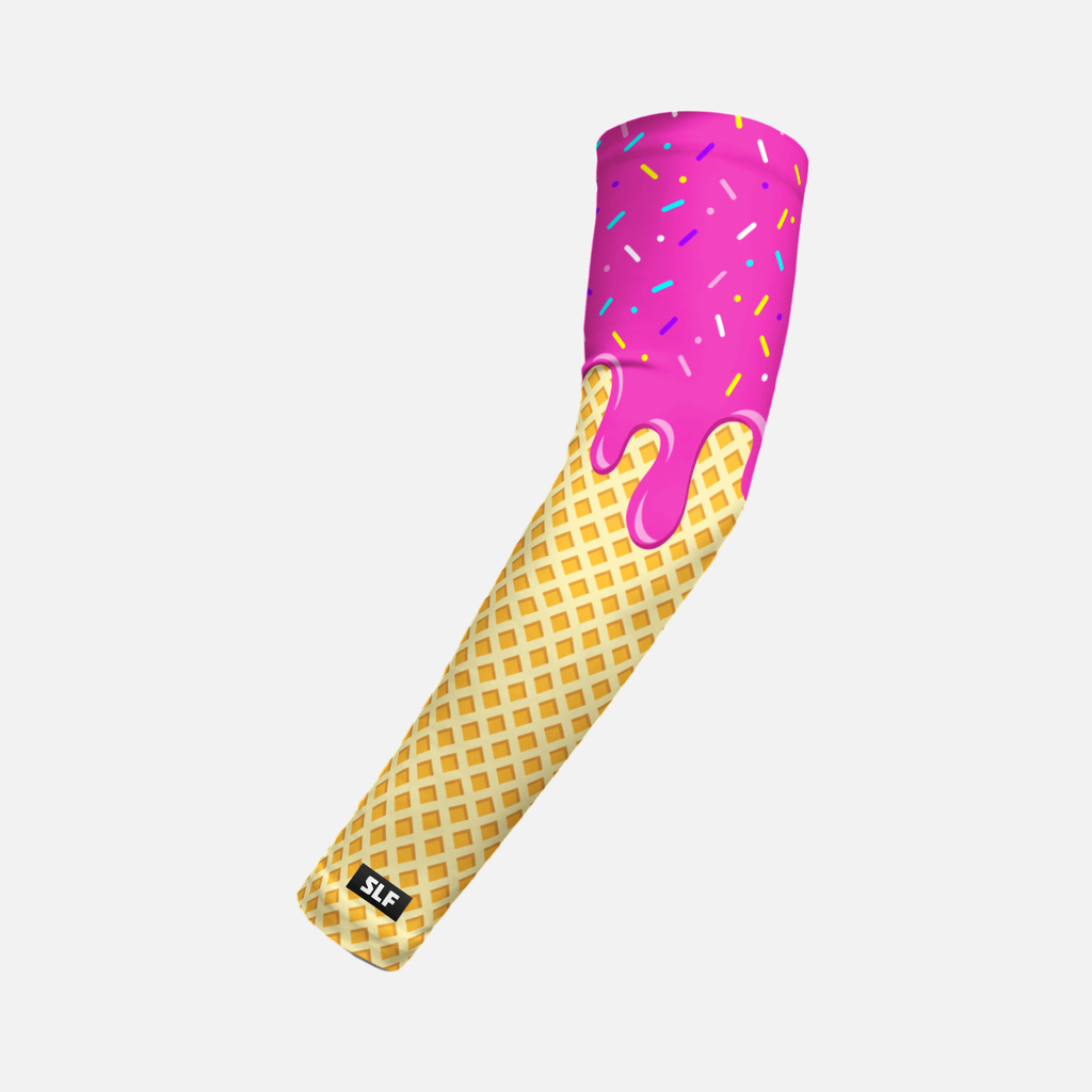 Ice Cream Cone Kids Arm Sleeve: Light Blue / Slim