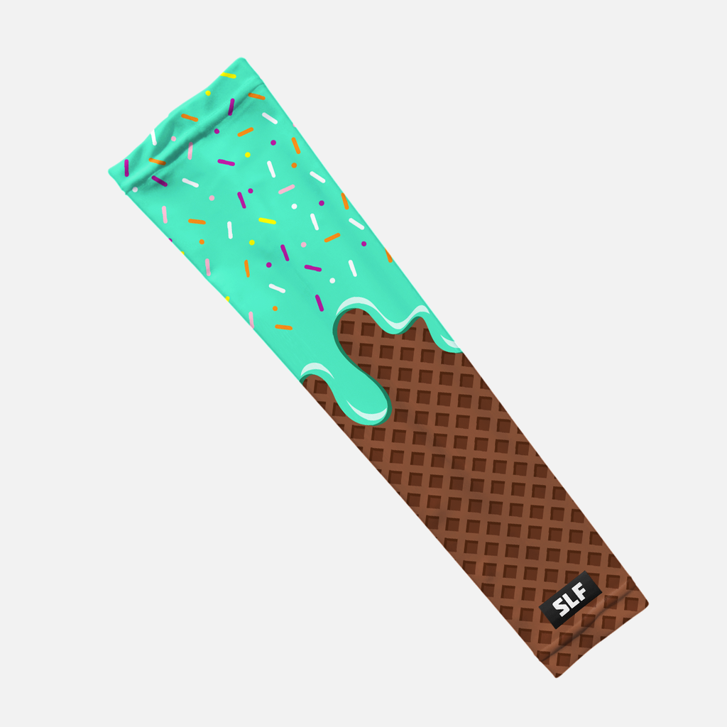 Ice Cream Cone Kids Arm Sleeve: Blue / Regular
