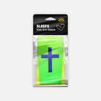 Faith Cross Neon Green Kids Arm Sleeve: Husky