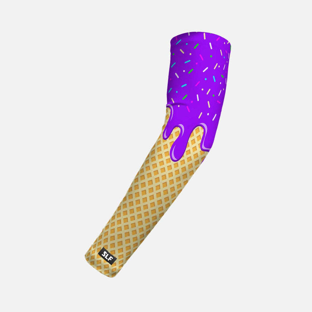 Ice Cream Cone Kids Arm Sleeve: Coral / Regular
